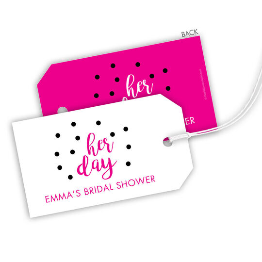 Her Day Confetti Hanging Gift Tags